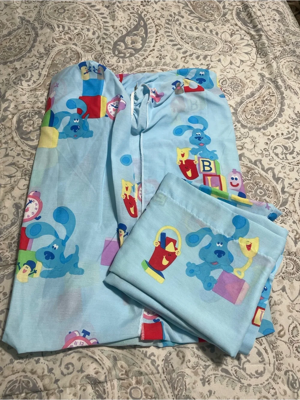 Vintage Blues Clues Toddler Bedding